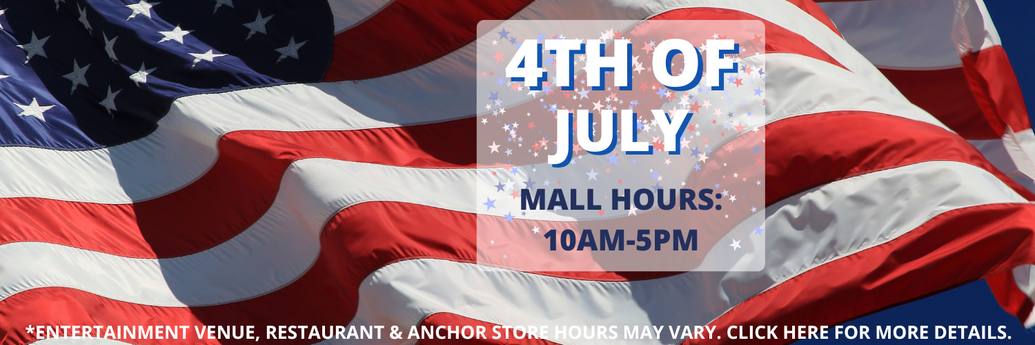 4th of July Mall Hours 2024 1500 x 500 px