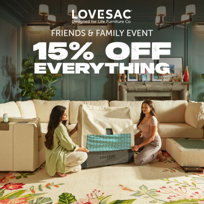 Lovesac Campaign 108 Friends Family Event EN 1000x1000png