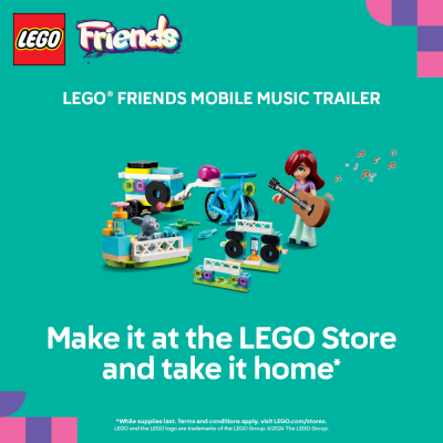 LEGO Campaign 40 Build a LEGO® Friends Mobile Music Trailer at The LEGO Store and take it home with you EN 1000x1000 1