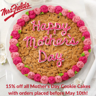 15 off Mothers Day Cookie Cakes Social Media